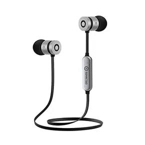 Powerton W2, bezdrôtové bluetooth slúchadlá, ovládanie hlasitosti, čierno-strieborná, športové, s magnetickým uchytením typ blueto